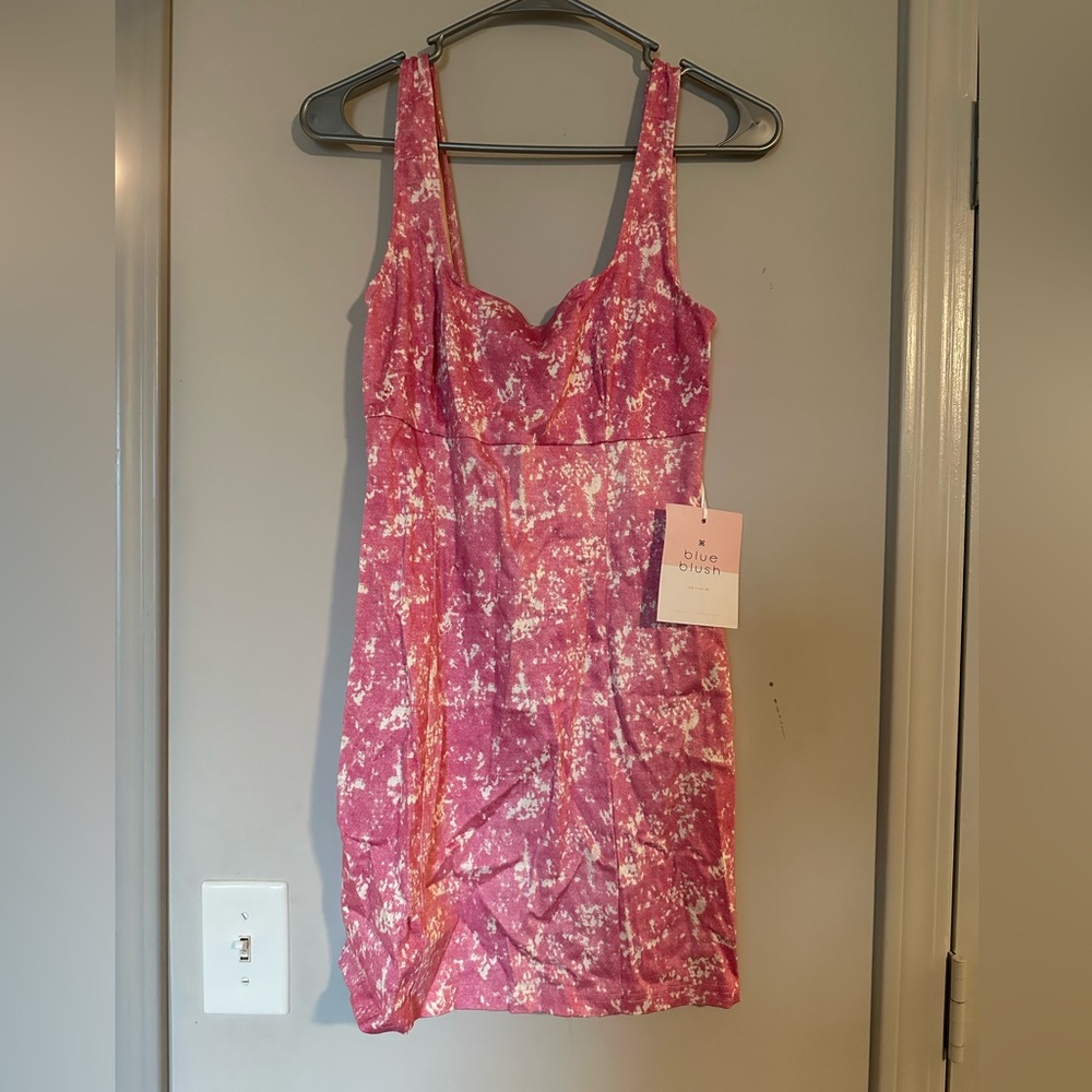 Pink mini dress